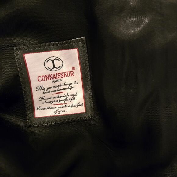 Connaisseur Paris 1 Btn Tuxedo Suit Jacket Blazer  40R Shawl Collar Black - Picture 6 of 8